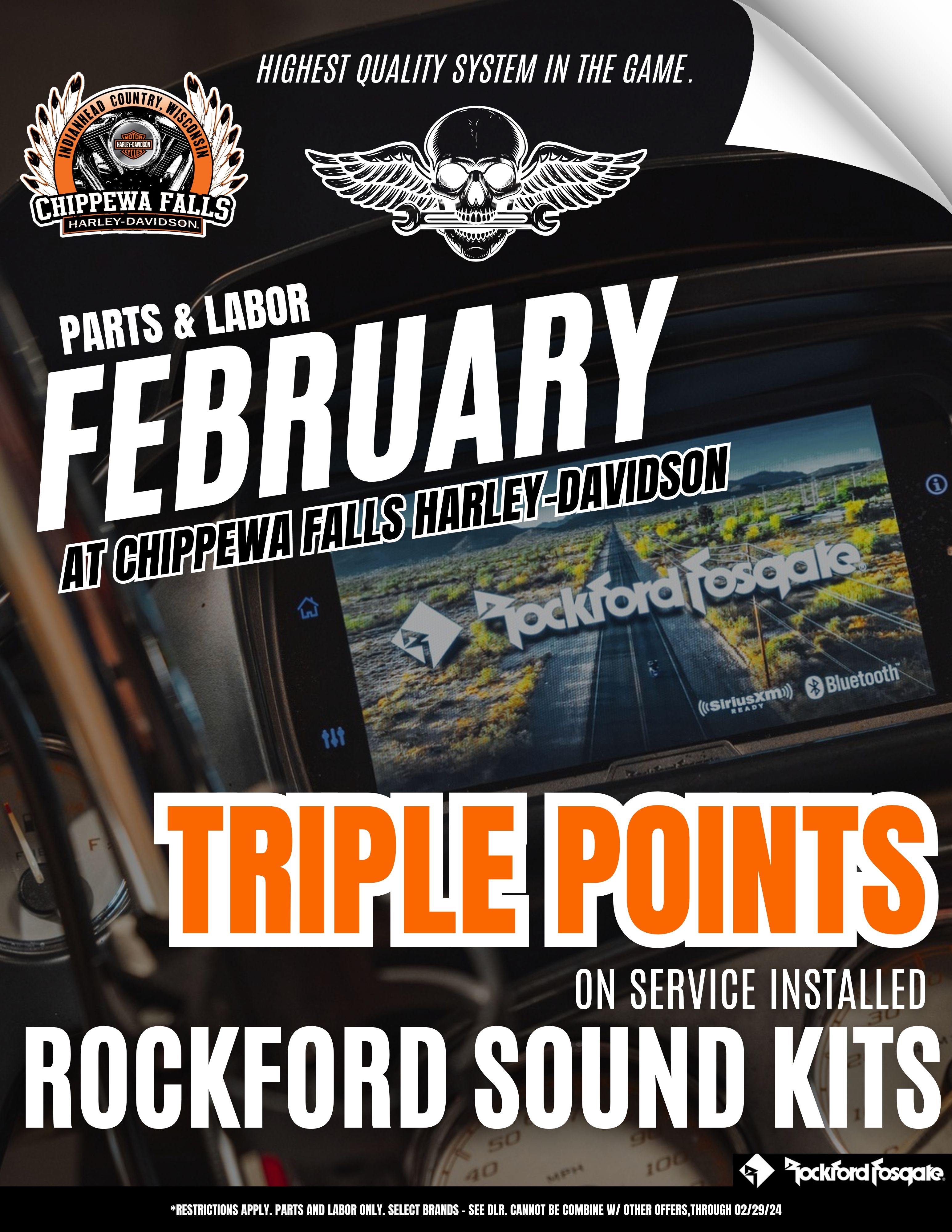 Triple Points on Service Installed Rockford Fosgate Systems